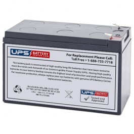 PowerStar Brand Replacement LC-R0612P Black Medium 6V 12Ah VRLA Battery with F1 Terminal