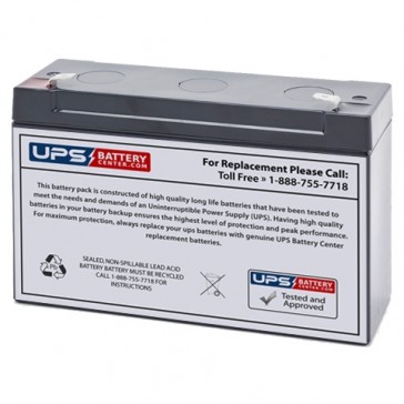 Baxter Healthcare 722001937 6V 12Ah Battery with F1 Terminals