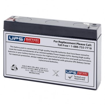 Haze 6V 7.2Ah HZS6-7.2 Replacement Battery with F1 Terminals