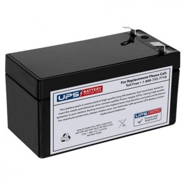 Acumax 12V 1.3Ah AM1.3-12 Battery with F1 Terminals