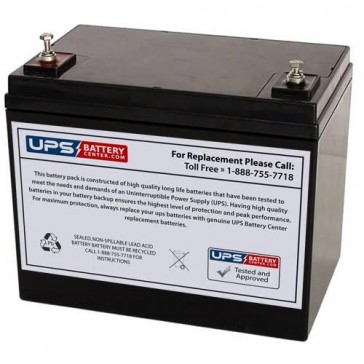 Energy Power EP-SLA12-75L 12V 75Ah Battery with M6 Terminals