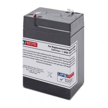 Silent Knight 6V 5Ah 5207 Battery with F1 Terminals