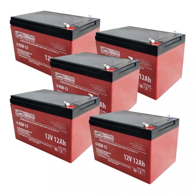 equiv 3 x 6-DZM-12 Re-chargeable ELECTRIC BIKE  BATTERIES 12V 12ah 