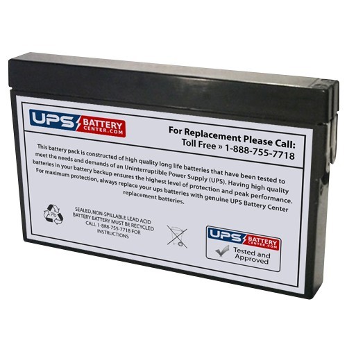 FirstPower FP1220M 12V 2Ah Battery with Tab Terminals