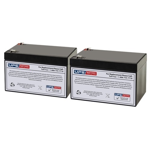 12V 12Ah F2 Replacement Battery Set for Minuteman MSU 1000i