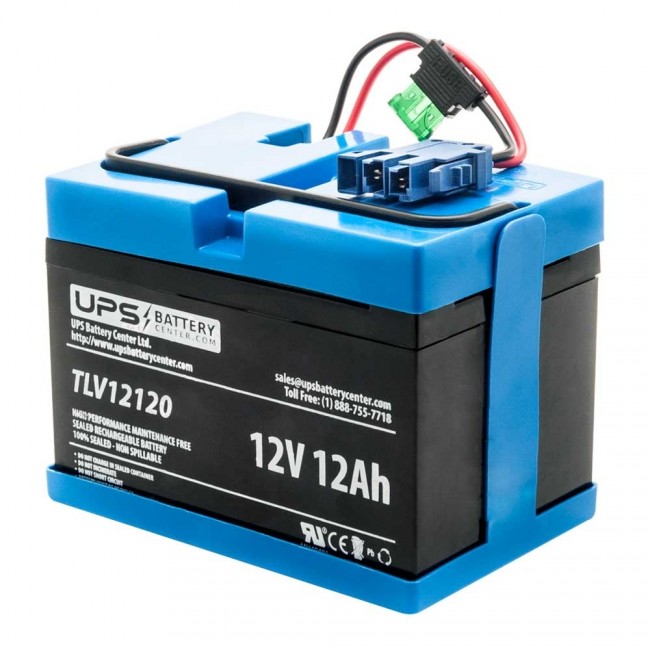 12v Blue Battery and Charger Combo Peg Perego IAKB0501 for Ride on Toys 12 Volt 