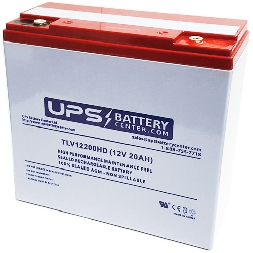 12V 20Ah Deep Cycle Sealed Lead Acid Battery with M5 Insert Terminals for  Cyclic Applications