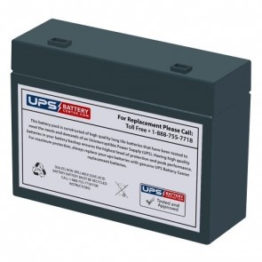BSB 12V 6Ah HR12L-24W Battery with +F2 -F1 Recessed Terminals 