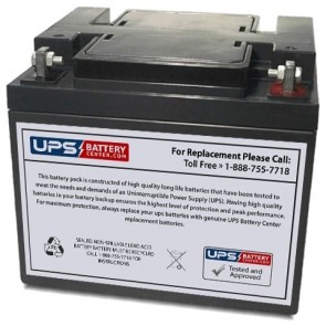 Hisel Power 12V 45Ah SP12-40B Replacement Battery with F6 Terminals
