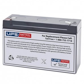 IBT BT10-6 6V 10Ah Battery with F1 Terminals