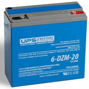 LCB 12V 20Ah 6-DZM-20 Battery with Threaded Insert Terminals
