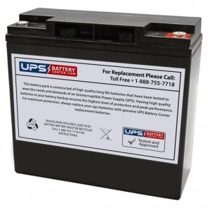 Panasonic 12V 20Ah LC-P1220AP Replacement Battery with M5 Terminals