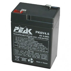 PK6V4.5F1 Peak Energy 6V 4.5 Ah Battery