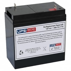 Powertron 6V 36Ah PT36-6-NB Replacement Battery with F3 Terminals