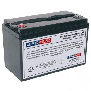 Werker 12V 100Ah WKDC12-100P Battery with M8 - Insert Terminals