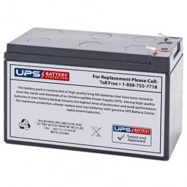 Power Kingdom 12V 9Ah PS9-12 Replacement Battery with F1 Terminals