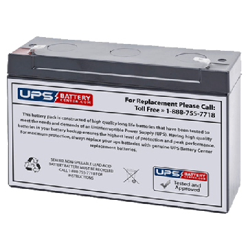 Cellpower CP 12-6 L 6V 12Ah Battery with F2 Terminals