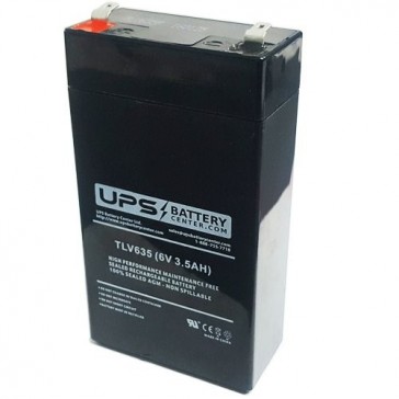 Leoch DJW6-3.2H 6V 3.5Ah Battery with F1 Terminals