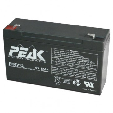 PK6V12F1 Peak Energy 6V 12 Ah Battery