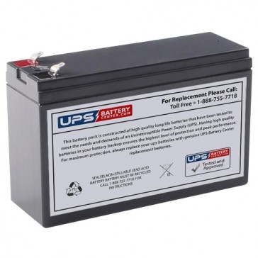 Sunnyway 12V 6.5Ah SW1225W Battery with +F2 -F1 Terminals