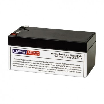 TLV1232F1 - 12V 3.2Ah Sealed Lead Acid Battery with F1 Terminals