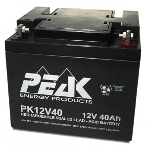 PK12V40 Peak Energy  12V 40Ah Battery