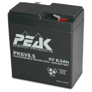 PK6V8.5F4 Peak Energy  6V 8.5 Ah Battery